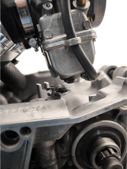 Preview: PR CNC Ansaugbrücken Ansaugstutzen Yamaha Banshee RD350 Mikuni TM38-157 Powerjet optimiert für V-Force 4 Lectron 38mm Vergaser Preview: PR_Intake_TM38-157